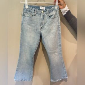 Light wash le pixie crop mini boot